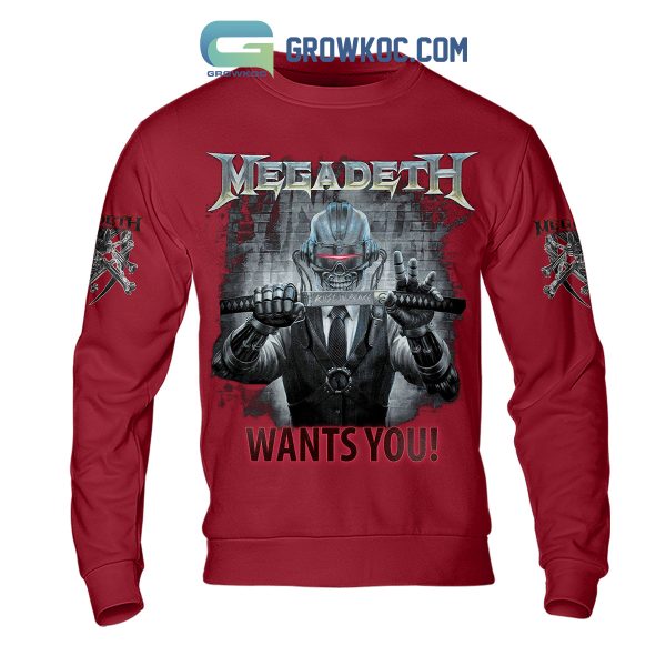 Megadeth Wants You Red Design Hoodie Shirts