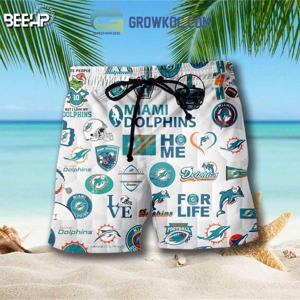 Miami Dolphins Hawaiian Shirts And Shorts With Flip Flop