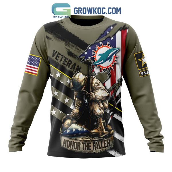 Miami Dolphins NFL Veterans Honor The Fallen Personalized Hoodie T Shirt