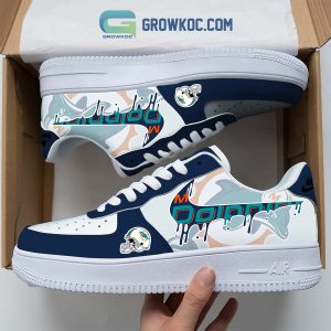 Miami Dolphins Team Logo Fan Air Force 1 Shoes
