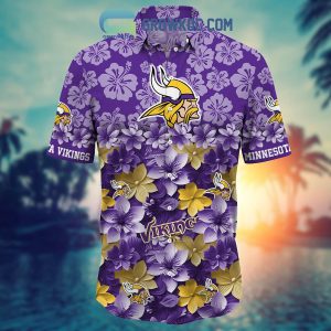 Minnesota Vikings Hibiscus Summer Flower Hawaiian Shirt