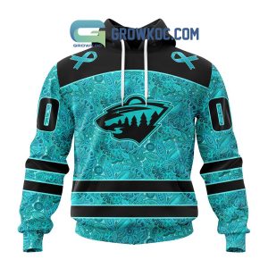 Minnesota Wild Fight Ovarian Cancer Personalized Hoodie Shirts