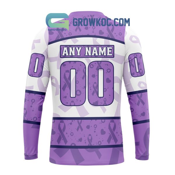 Minnesota Wild Lavender Fight Cancer Personalized Hoodie Shirts