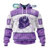 Niagara IceDogs Lavender Fight Cancer Personalized Hoodie Shirts