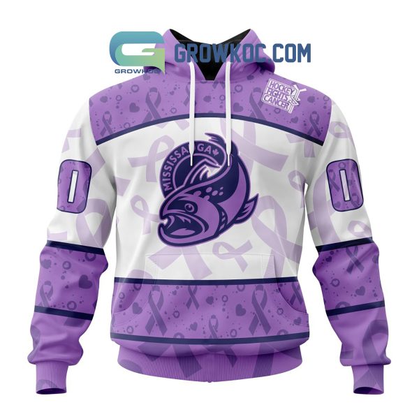 Mississauga Steelheads Lavender Fight Cancer Personalized Hoodie Shirts