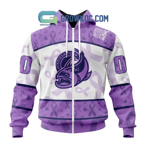 Mississauga Steelheads Lavender Fight Cancer Personalized Hoodie Shirts