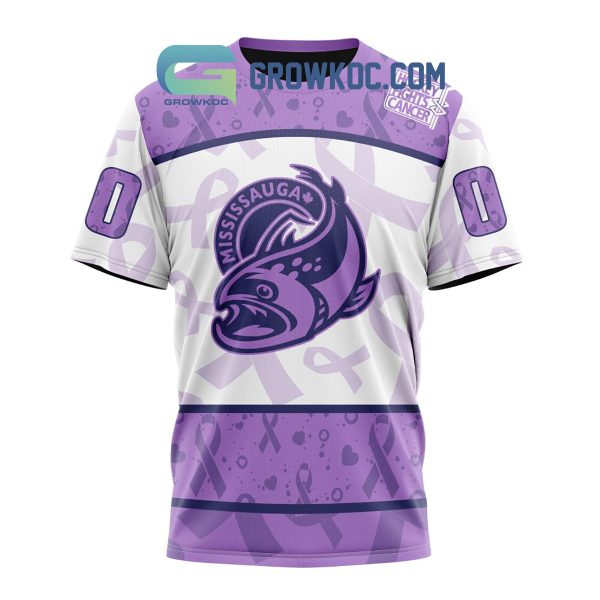 Mississauga Steelheads Lavender Fight Cancer Personalized Hoodie Shirts