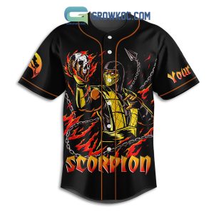 Mortal Kombat Get Over Here Dragon Personalized Baseball Jersey