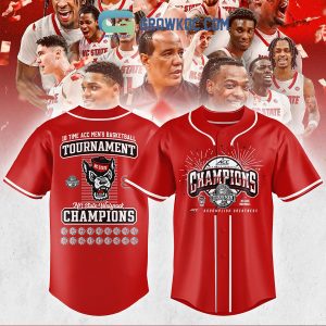 NC State Wolfpack 2024 ACC Men’s Basketball Champions Accomplish Greatness Baseball Jersey