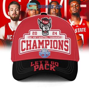 NC State Wolfpack 2024 Champions ACC Men’s Basketball Red Cap