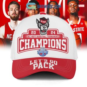 NC State Wolfpack 2024 Champions ACC Men’s Basketball White Cap