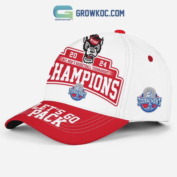 NC State Wolfpack 2024 Champions ACC Men’s Basketball White Cap