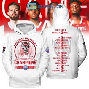 NC State Wolfpack ACC Men’s Basketball Tournament Champions 2024 White Design Hoodie T Shirt