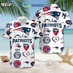 New England Patriots Hawaiian Shirts And Shorts With Flip Flop