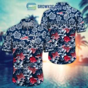 New England Patriots Hibiscus Summer Flower Hawaiian Shirt