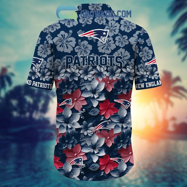 New England Patriots Hibiscus Summer Flower Hawaiian Shirt