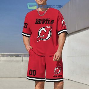 New Jersey Devils Fan Personalized T-Shirt And Short Pants