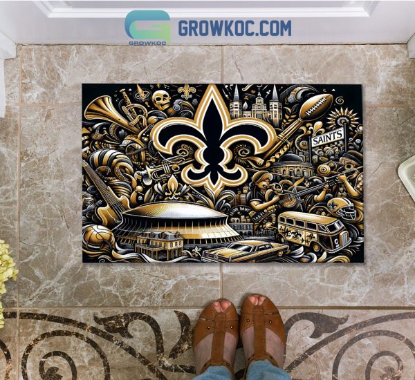 New Orleans Saints Caesars Superdome Football Stadium Doormat