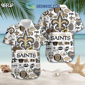 New Orleans Saints Hawaiian Shirts And Shorts With Flip Flop