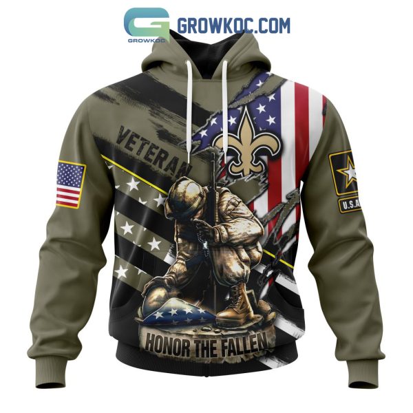 New Orleans Saints NFL Veterans Honor The Fallen Personalized Hoodie T Shirt