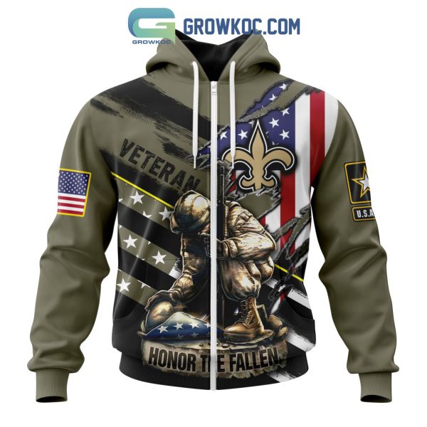 New Orleans Saints NFL Veterans Honor The Fallen Personalized Hoodie T Shirt