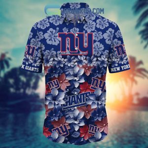New York Giants Hibiscus Summer Flower Hawaiian Shirt