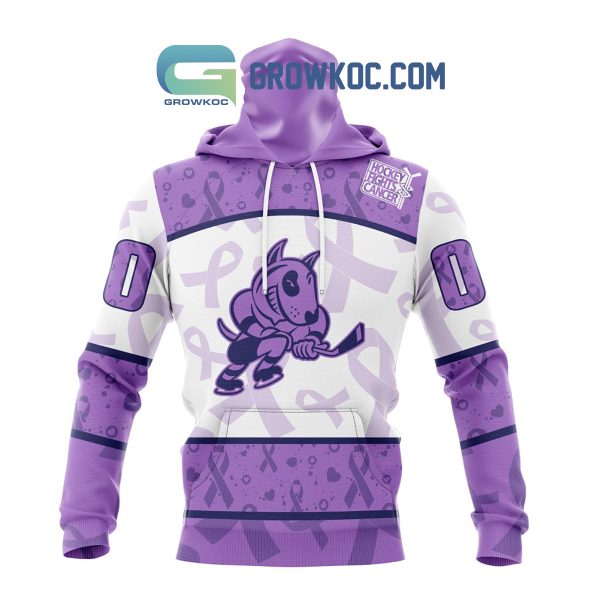 Niagara IceDogs Lavender Fight Cancer Personalized Hoodie Shirts