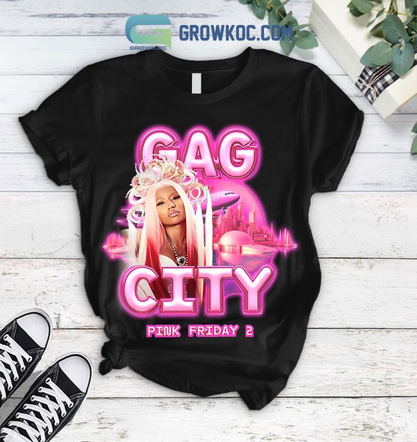 Nicki Minaj Gag City The Pink Friday 2 Tour Fleece Pajamas Set Black Design