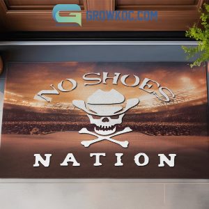 No Shoes Nation Fan White Design Doormat