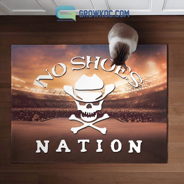 No Shoes Nation Fan White Design Doormat