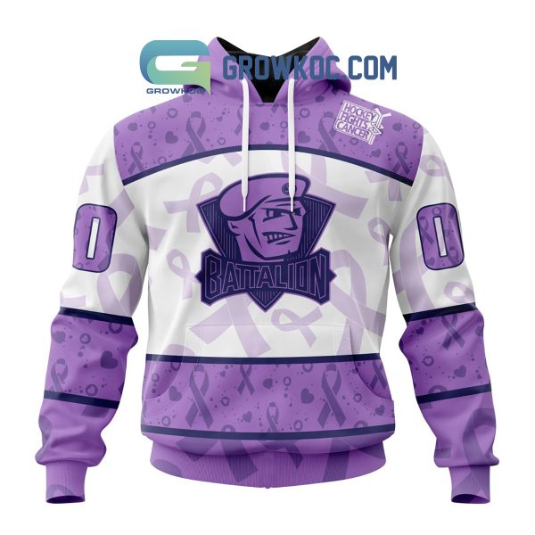 North Bay Battalion Lavender Fight Cancer Personalized Hoodie Shirts