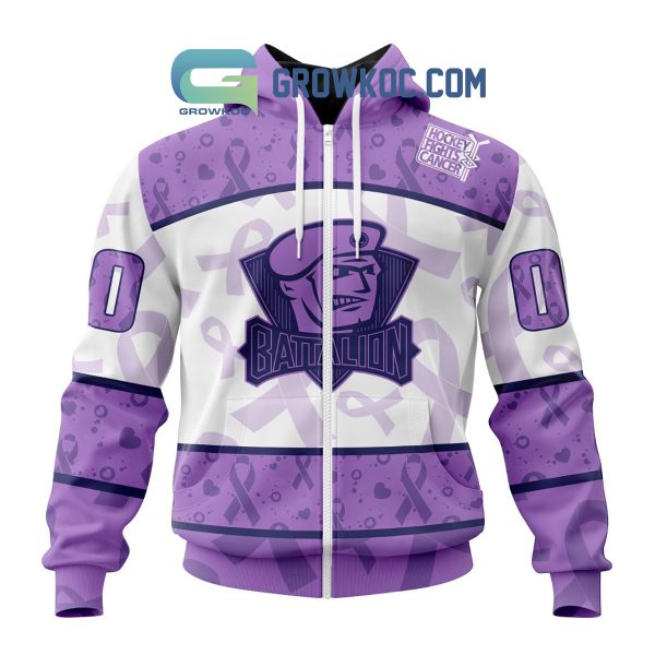 North Bay Battalion Lavender Fight Cancer Personalized Hoodie Shirts