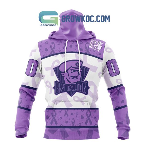 North Bay Battalion Lavender Fight Cancer Personalized Hoodie Shirts