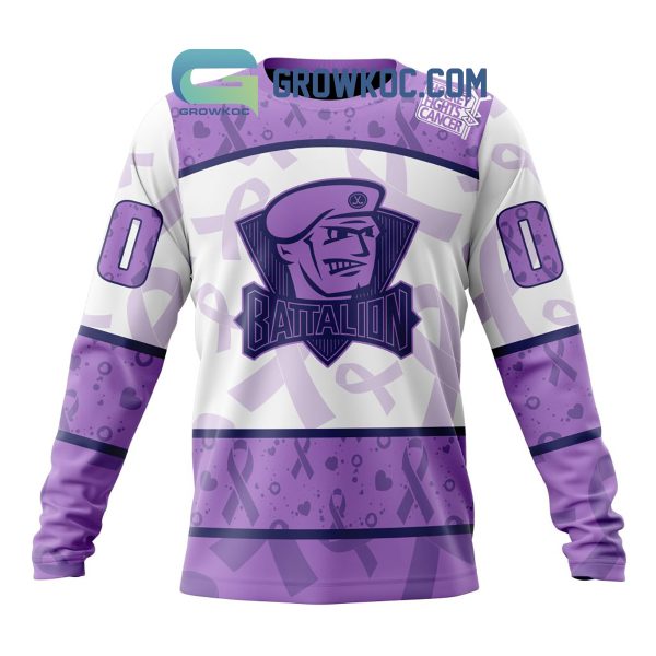 North Bay Battalion Lavender Fight Cancer Personalized Hoodie Shirts