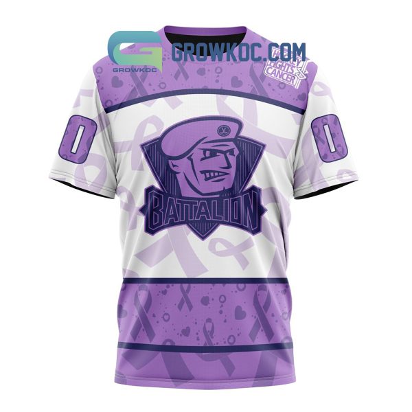 North Bay Battalion Lavender Fight Cancer Personalized Hoodie Shirts