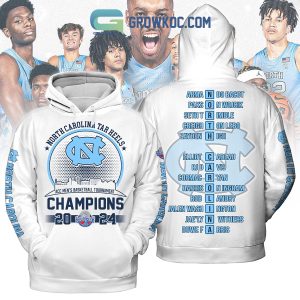 North Carolina Tar Heels ACC Men’s Basketball Tournament Champions 2024 White Design Hoodie T Shirt