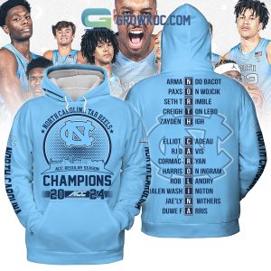 North Carolina Tar Heels ACC Regular Season Champions 2024 Blue Hoodie Shirts