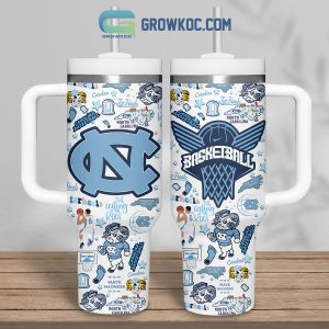 North Carolina Tar Heels The Ceiling Is The Roof White Design 40oz Tumbler