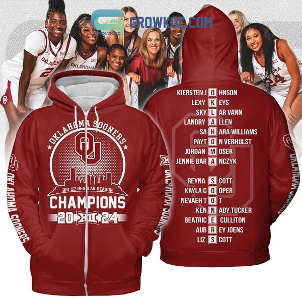 Oklahoma Sooners Back 2 Back Big 12 Regular Season Champions 2024 Women’s Basketball Hoodie T Shirt