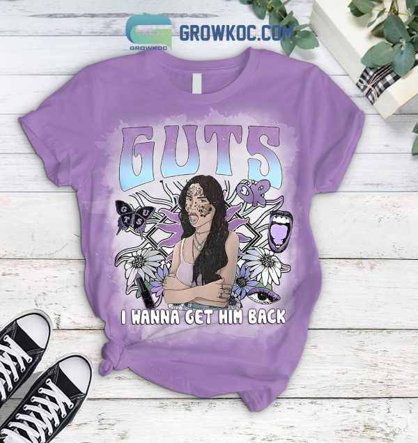 Olivia Rodrigo Guts I Wanna Get Him Back Purple Design Fleece Pajamas Set