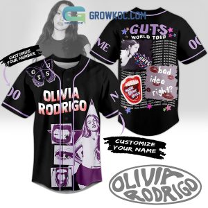 Olivia Rodrigo Guts World Tour Bad Idea Right Personalized Baseball Jersey