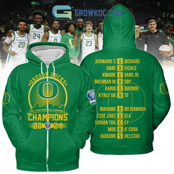 Oregon Ducks Pac 12 Men’s Basketball Champions 2024 Hoodie T Shirt