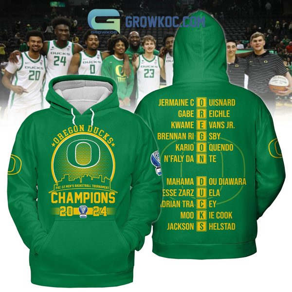 Oregon Ducks Pac 12 Men’s Basketball Champions 2024 Hoodie T Shirt