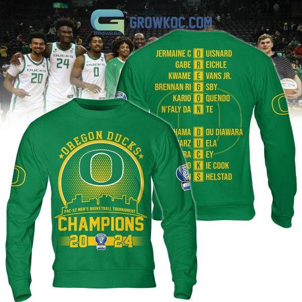 Oregon Ducks Pac 12 Men’s Basketball Champions 2024 Hoodie T Shirt