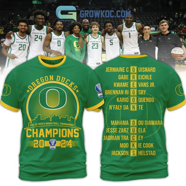 Oregon Ducks Pac 12 Men’s Basketball Champions 2024 Hoodie T Shirt