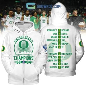 Oregon Ducks Pac 12 Men’s Basketball Champions 2024 White Design Hoodie T Shirt