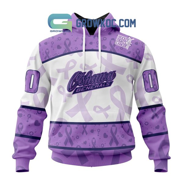 Oshawa Generals Lavender Fight Cancer Personalized Hoodie Shirts