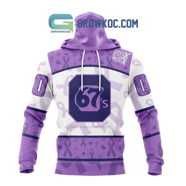 Ottawa 67s Lavender Fight Cancer Personalized Hoodie Shirts