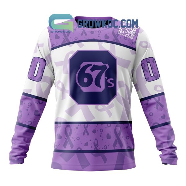 Ottawa 67s Lavender Fight Cancer Personalized Hoodie Shirts