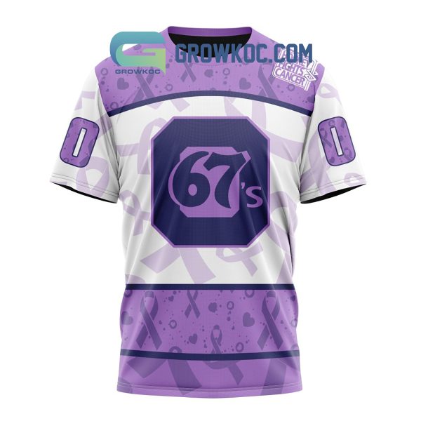 Ottawa 67s Lavender Fight Cancer Personalized Hoodie Shirts